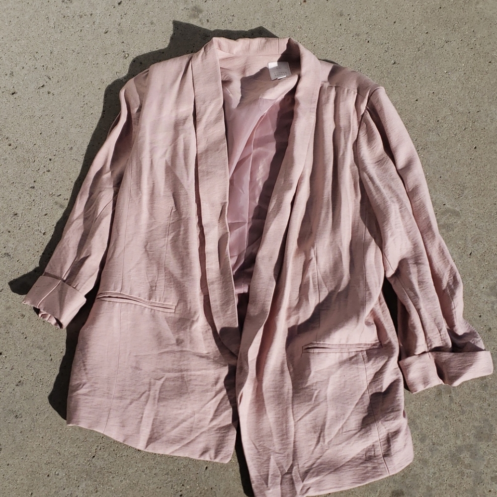 Large Light Pink Suit Jacket